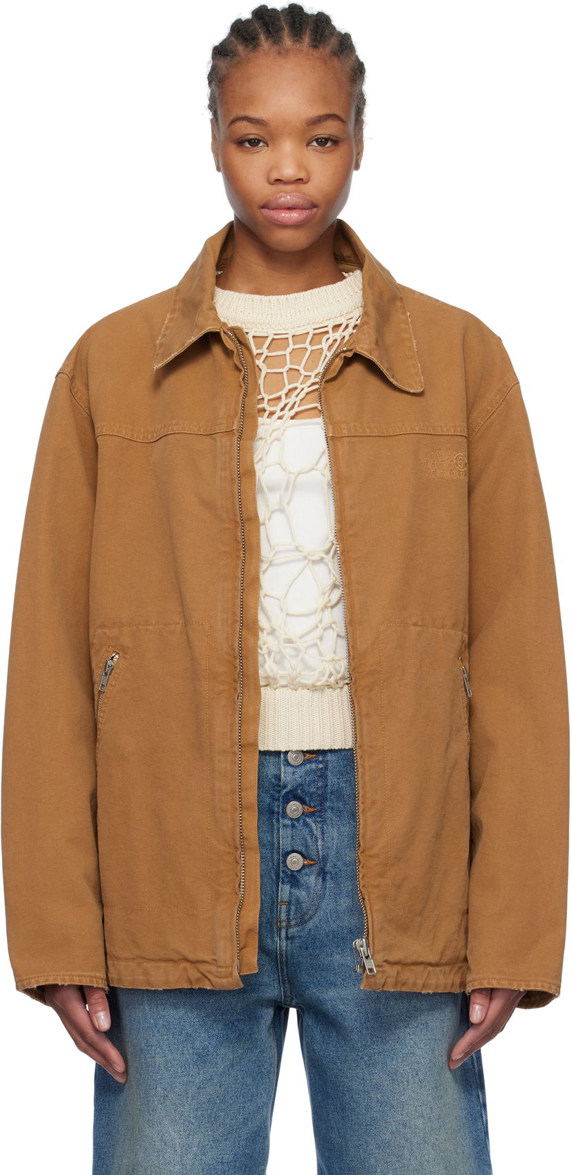Jacka Maison Margiela MM6 Maison Margiela Canvas Jacket Brun | SH0AM0048 M35249