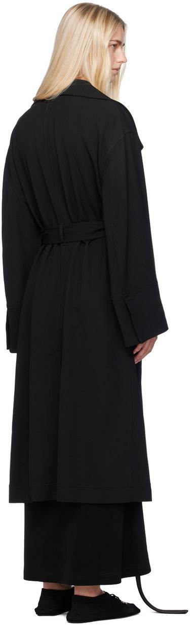 Rockar TOTEME TOTEME Signature Shawl Collar Long Coat Svart | 243-WRO3318-FB0187, 2