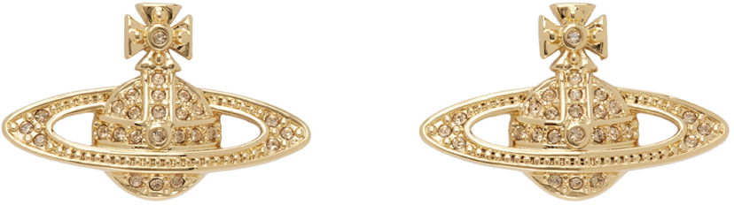 Örhängen Vivienne Westwood Mini Bas Relief Earrings Beige | 62020033-02R121-CN