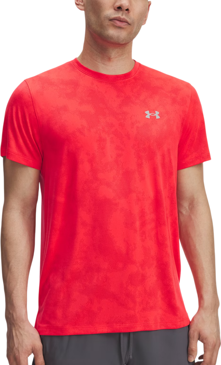 T-shirt Under Armour Under Armour UA Launch Camo Short Sleeve T-Shirt Röd | 6006098-713