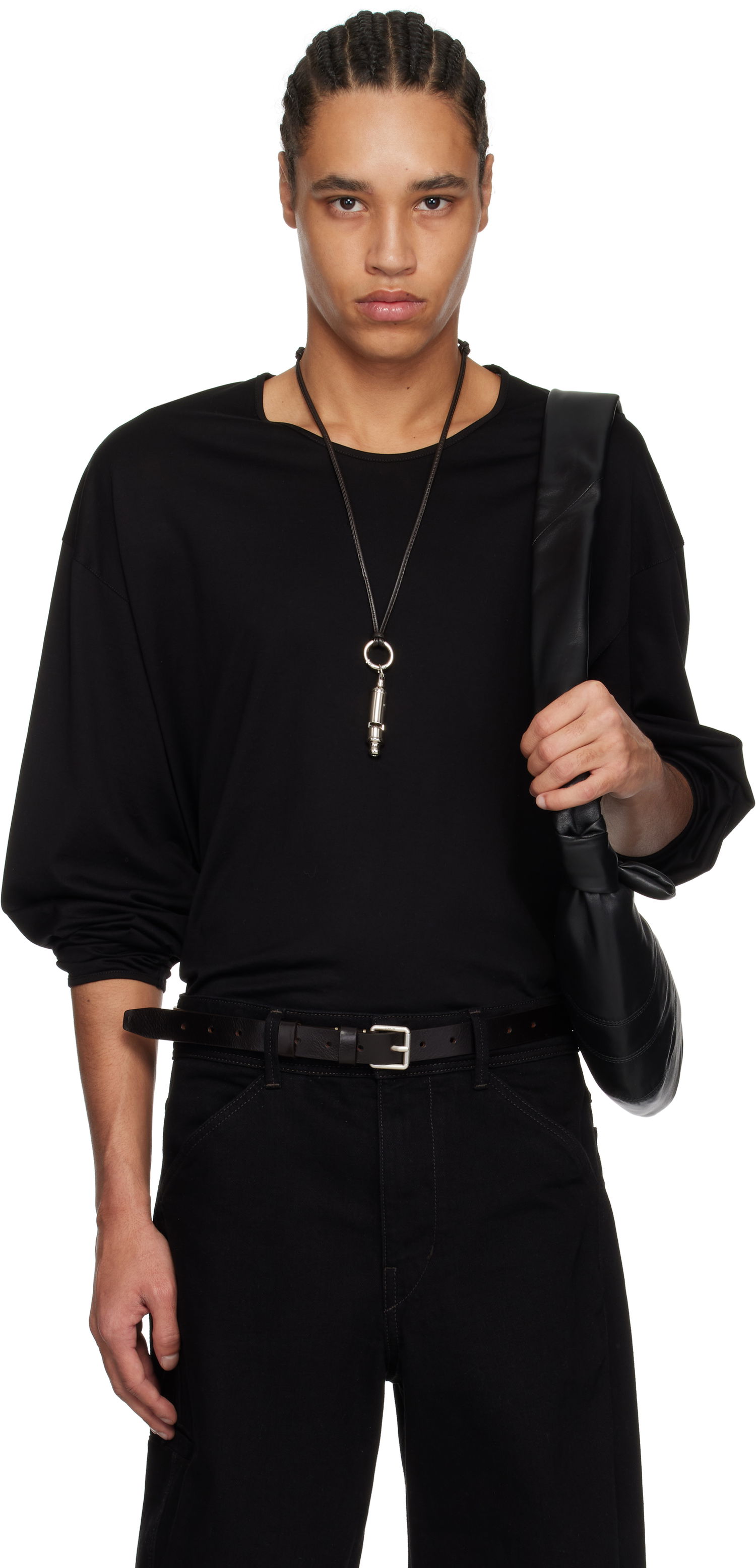 T-shirt LEMAIRE Lemaire Relaxed Long Sleeve T-Shirt Svart | TO1375 LJ1018, 0