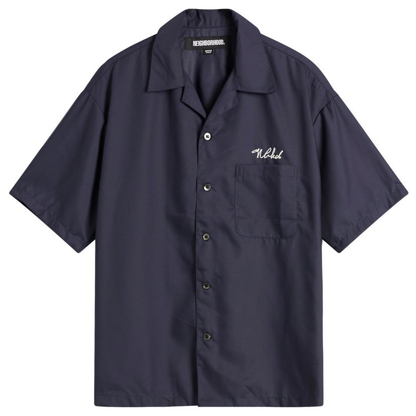 Skjorta Neighborhood Neighborhood Hawaiian Shirt, Size Large Mörkblå | 251TSNH-SHM07-NVY