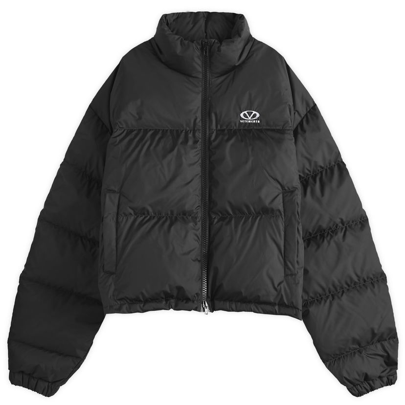 Pufferjacka VETEMENTS Vetements Logo Puffer Jacket, Size Large Svart | UA66JA350B