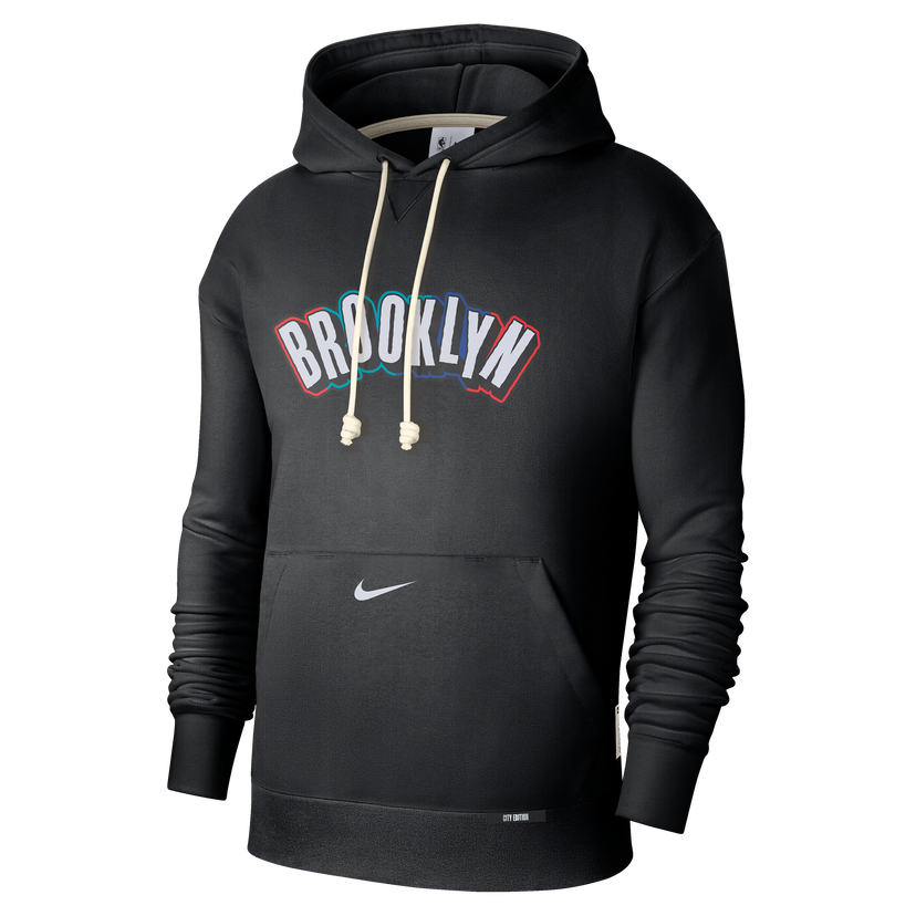 Sweatshirt Nike Dri-FIT NBA Courtside Brooklyn Nets City Edition Hoodie Svart | FZ0475-010