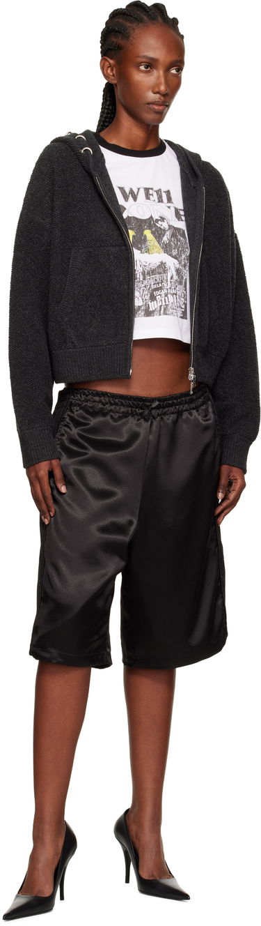 Sweatshirt We11done We11done Cashmere Knit Zip-Up Hoodie Grå | WD-KJ2-25-641-W-CH, 3