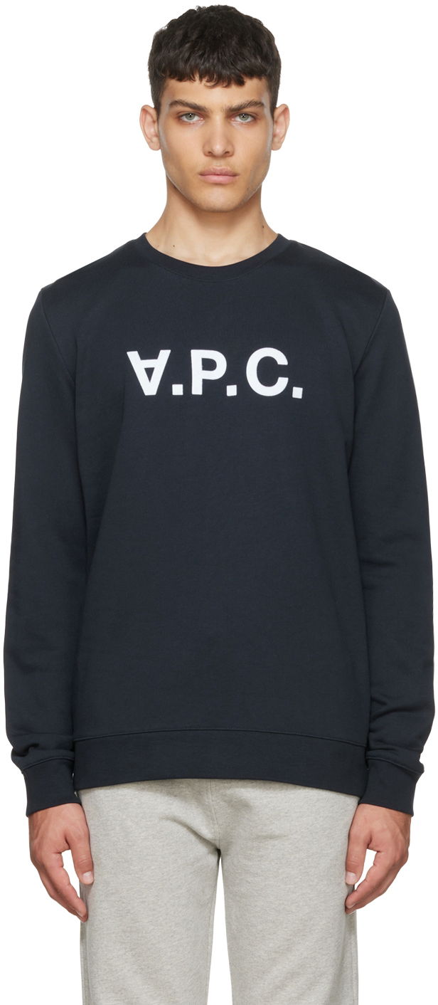 Sweatshirt A.P.C. Cotton Mörkblå | COECQ-H27378, 0