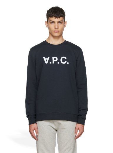 Sweatshirt A.P.C. Cotton Mörkblå | COECQ-H27378