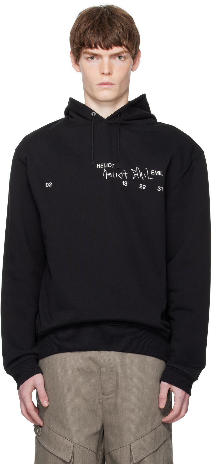 Sweatshirt HELIOT EMIL Fulgens Hoodie Svart | PREAW25_M_08_081_BLK01
