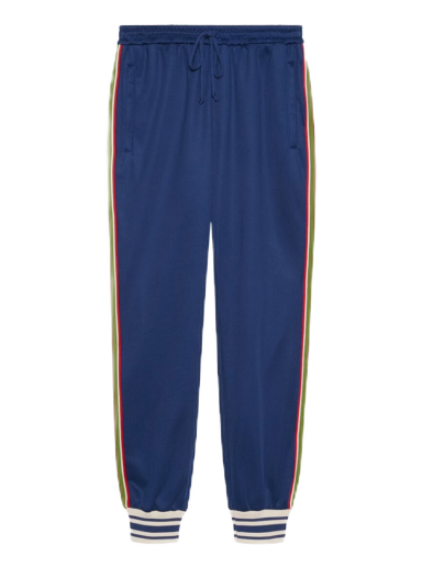 Träningsbyxor Gucci Technical Jersey Jogging Pant Mörkblå | 650041 XJC5O 4030
