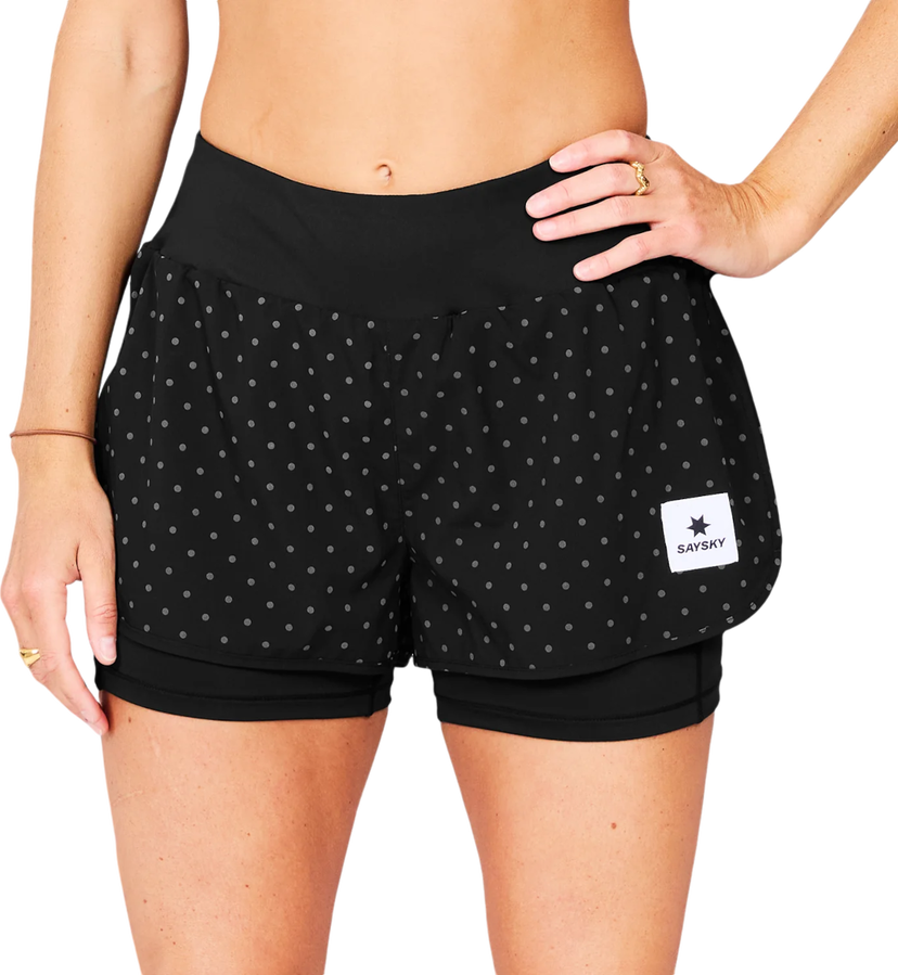 Shorts Saysky Saysky Reflective Polka 2-in-1 Pace Running Shorts Svart | mwrsh01c1018