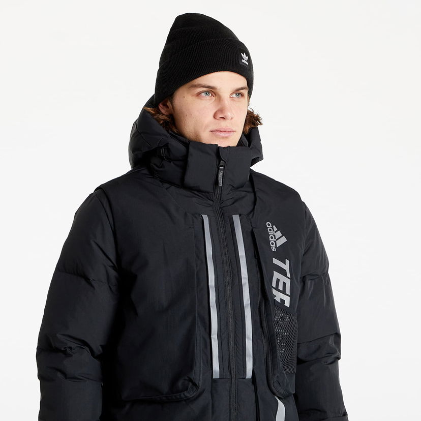 Parkas adidas Performance Long Down Jacket Svart | H13853