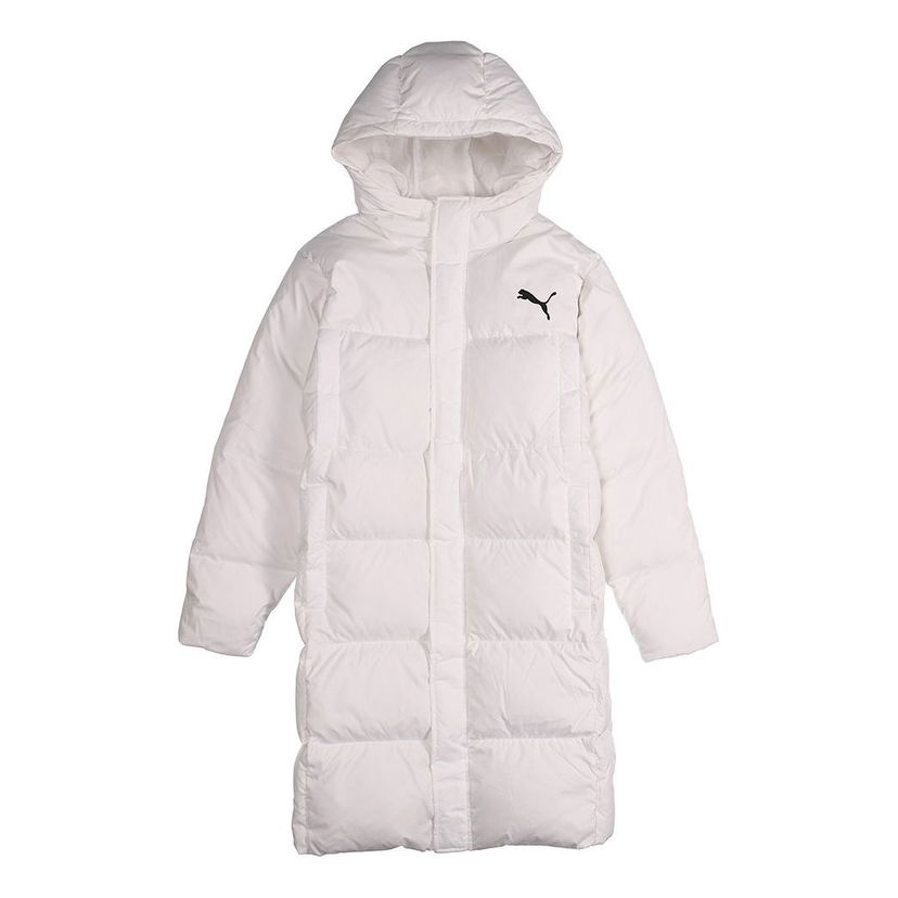 Pufferjacka Puma Long Padded Sportswear Jacket Vit | 581642-02