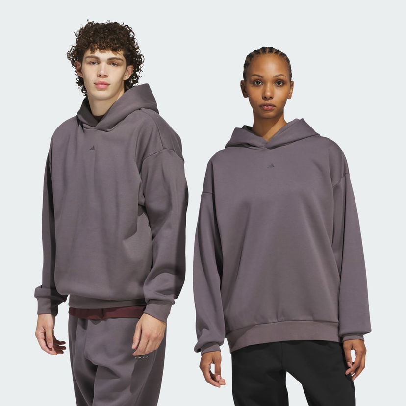 Sweatshirt adidas Performance Basketball Fleece Hoodie Purpur | JL6873