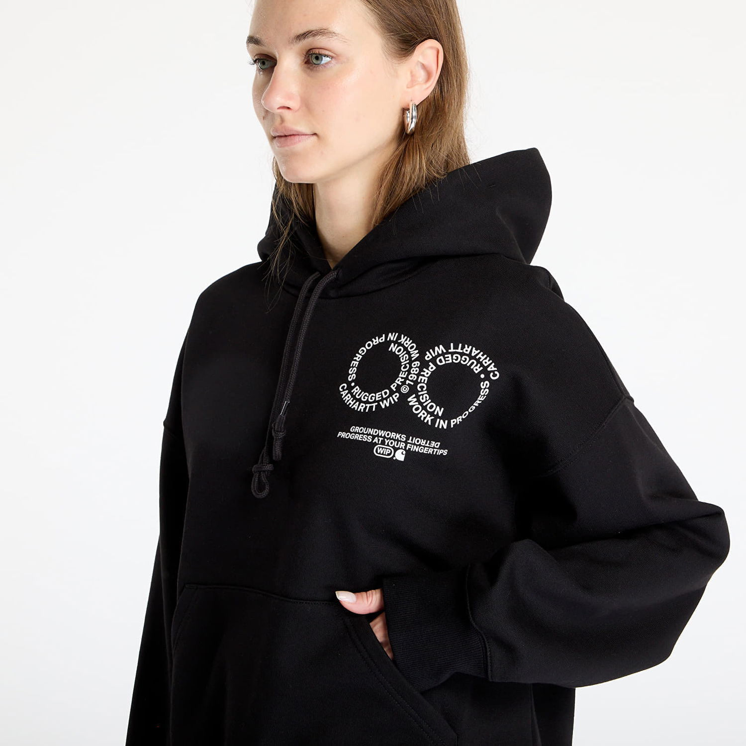 Sweatshirt Carhartt WIP Carhartt WIP Hooded Rotation Sweatshirt Svart | I034690.0D2XX, 1