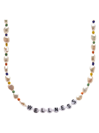 Halsband Sporty & Rich Wellness Pearl & Bead Necklace Gul | AC491-PE