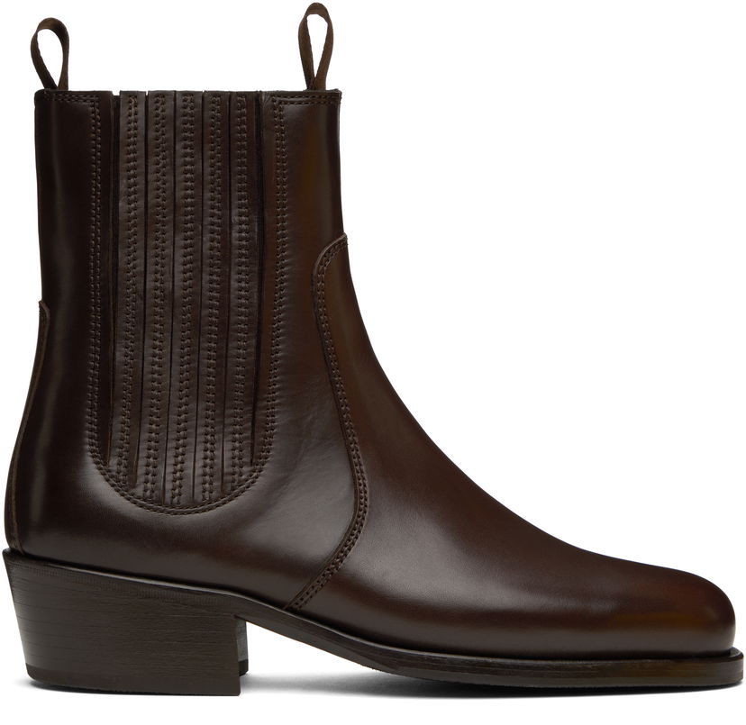 Kläder LEMAIRE Lemaire Leather Chelsea Boots Brun | FO0149 LL0106