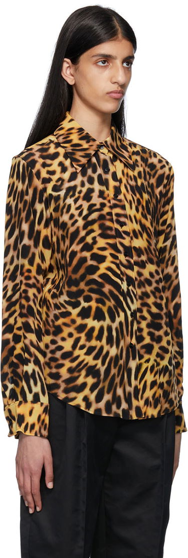 Skjorta Stella McCartney Stella McCartney Leopard Print Silk Shirt Gul | 6200163AS200, 1