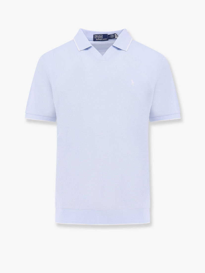 Polotröja Polo by Ralph Lauren Men's Polo Ralph Lauren Knitted Polo Shirt Blå | 710964535001