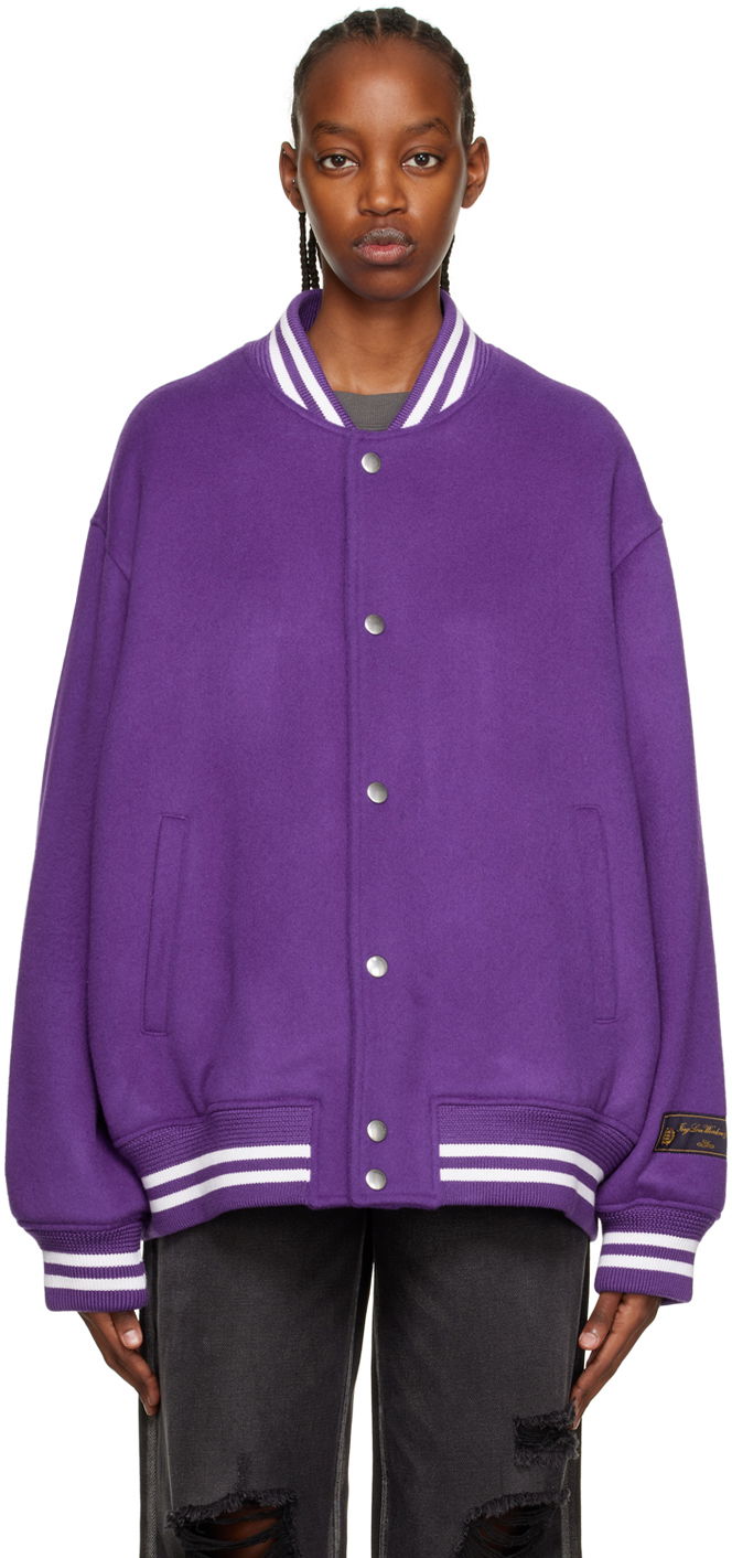 Bomberjacka We11done We11done Oversized Bomber Jacket Purpur | WD-JP3-22-029-U-PP