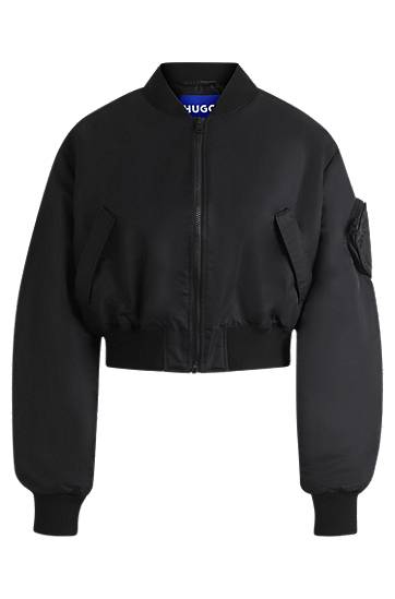 Bomberjacka BOSS HUGO Water-Repellent Bomber Jacket with Pocket Svart | 50542360