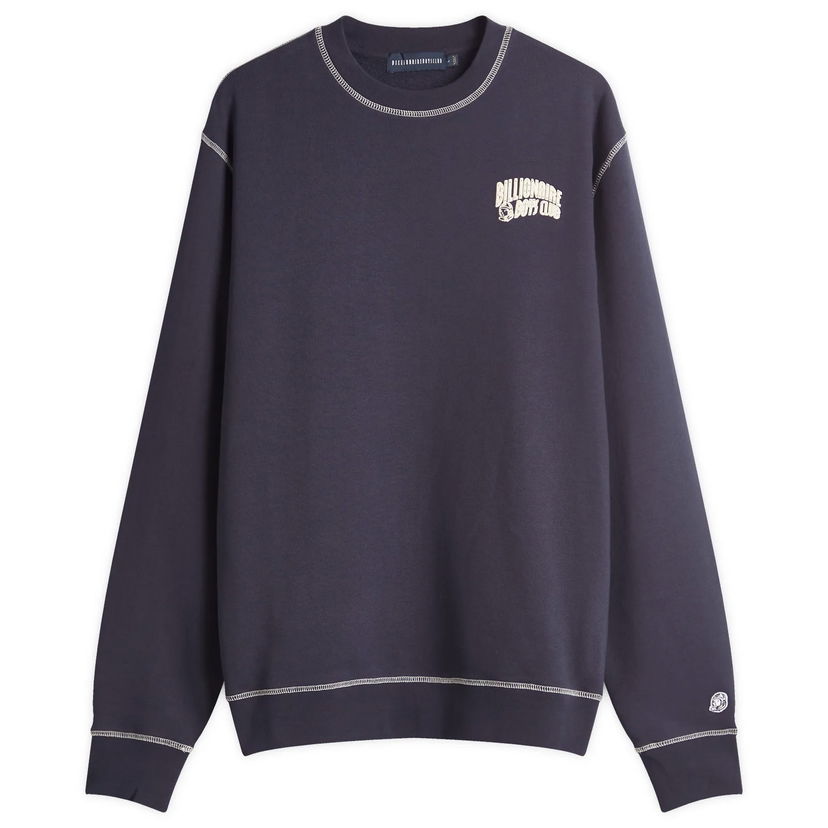 Sweater BILLIONAIRE BOYS CLUB Men's Small Arch Logo Contrast Stitch Sweatshirt, Size Large Mörkblå | BC24211-NVY