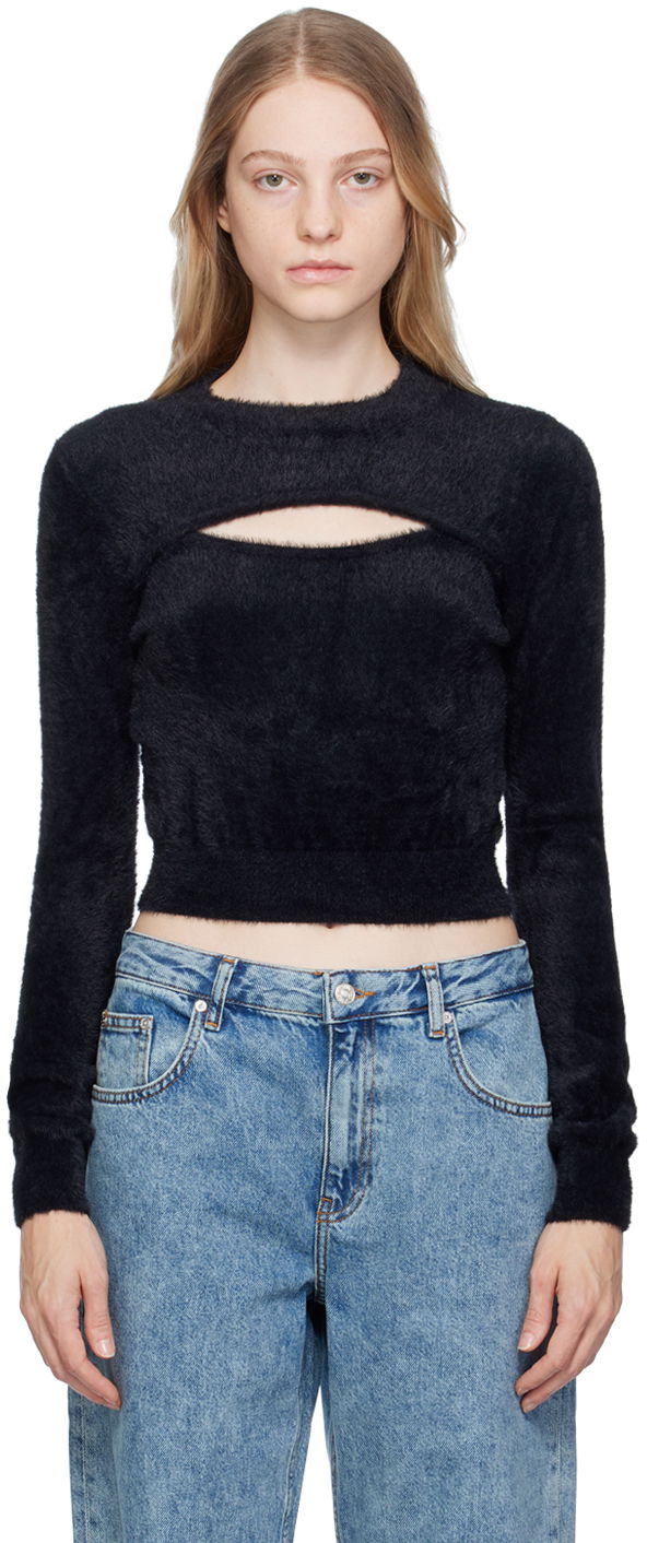 Sweater Moschino Moschino Jeans Cutout Sweater Svart | 936 8703
