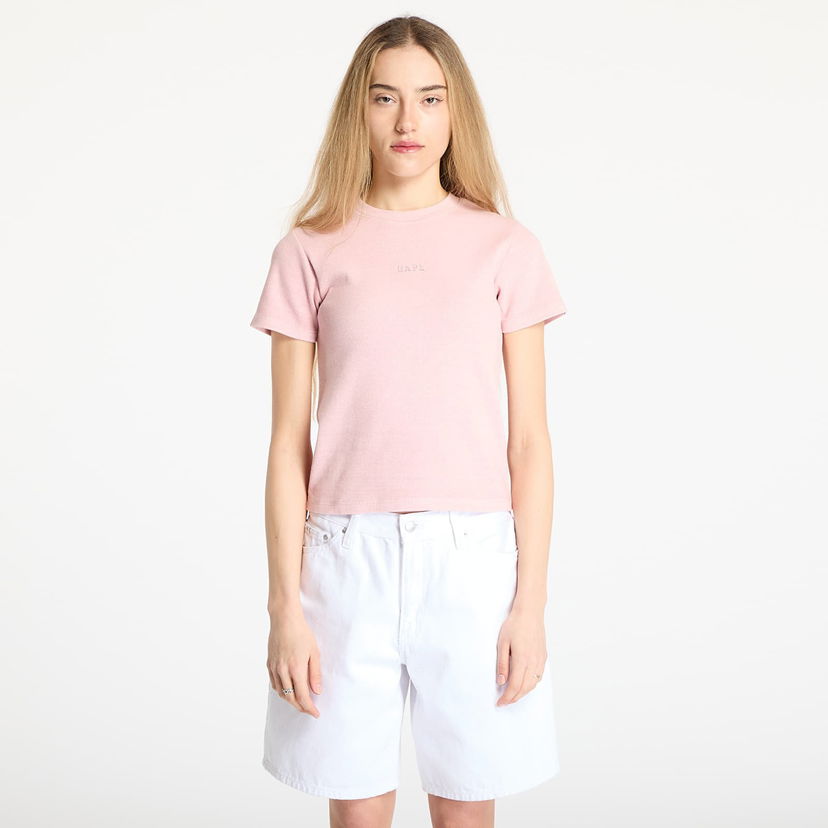 T-shirt BAPE A BATHING APE Pigment Dyed Rib T-Shirt Rosa | 001CSL302006LPNK