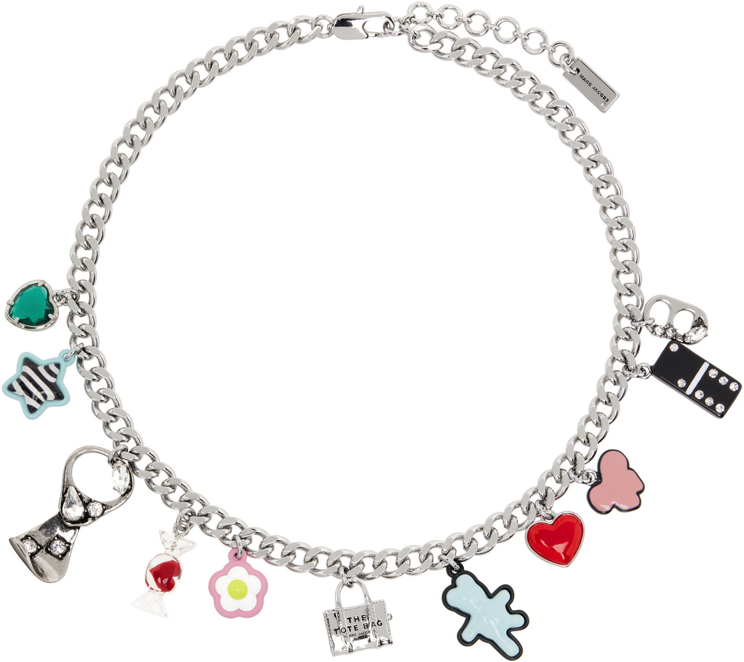 Halsband Marc Jacobs Marc Jacobs Charm Necklace with Hanging Pendants Metallisk | 2S5JNC001J62, 0