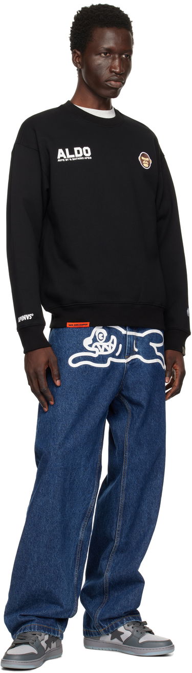 Sweatshirt AAPE by A Bathing Ape AAPE by A Bathing Ape 'AAPER Aldo' Sweatshirt Svart | AAPSWMB377XXNBKX, 3