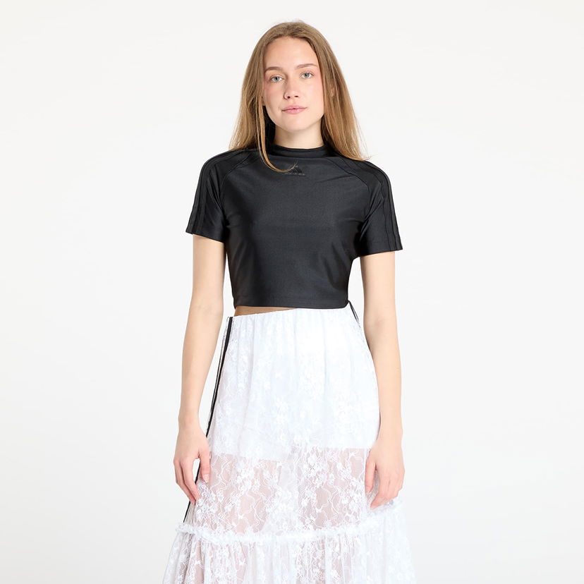 Crop top adidas Originals Teamgeist Adicolor Cropped T-Shirt Svart | JZ8278