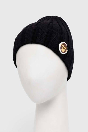 Mössa AAPE by A Bathing Ape AAPE Basic "Aldo" Badge Beanie Svart | AHT5245, 2