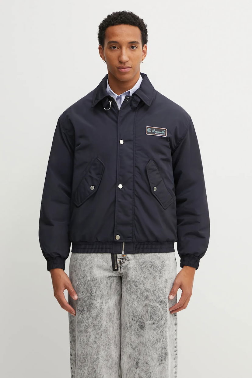 Bomberjacka Lacoste Padded Bomber Jacket with Collar and Chest Patch Mörkblå | BH5167