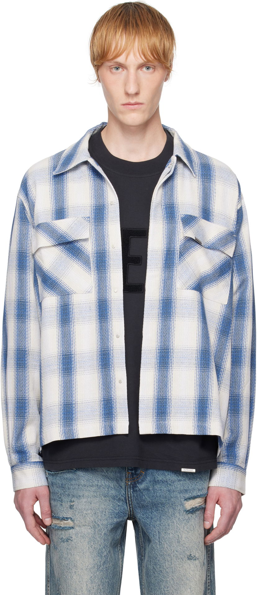 Skjorta Represent Clo Represent Season Flannel Shirt Blå | MLM2905