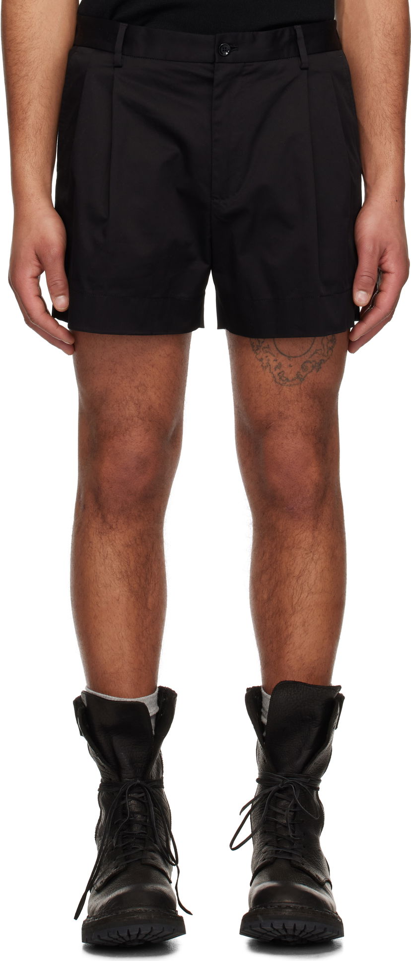 Shorts Dolce & Gabbana Dolce&Gabbana Cotton Gabardine Shorts Svart | GP0X9TFUFNV