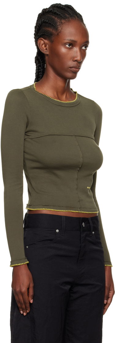 T-shirt Eckhaus Latta Eckhaus Latta Lapped Baby Crewneck T-Shirt Grön | 9100-EL-PF25-CE -, 1