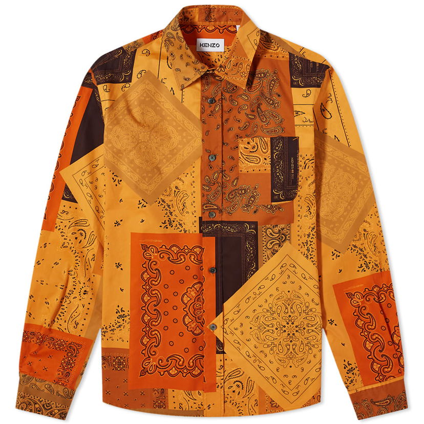 Skjorta KENZO Kenzo Patchwork Bandana Shirt Orange | FC55CH4019P5-26