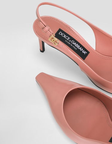 Tillbehör Dolce & Gabbana Dolce & Gabbana Polished Calfskin Slingbacks Rosa | CG0805A103780405, 3