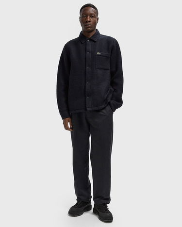 Jacka Lacoste Woven Collared Button-Front Chest Pocket Shirt Jacket Mörkblå | CH8997-HDE, 1