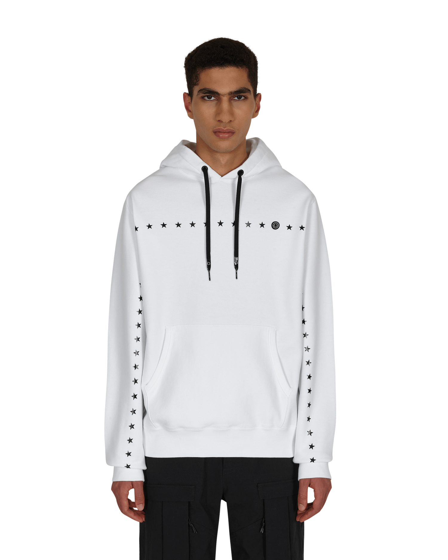 Sweatshirt Moncler FRGMT Hiroshi Fujiwara Printed Stars Hooded Sweatshirt Vit | G209U8G00007 001, 0