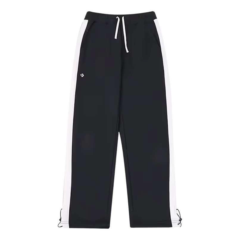 Träningsbyxor Converse Drawstring Stripe Sweatpants Svart | 10026911-A02