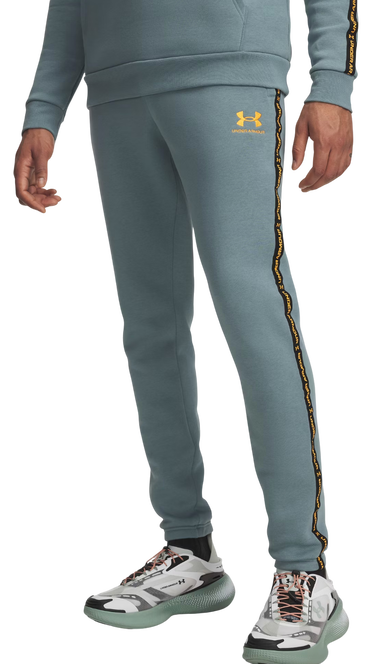 Träningsbyxor Under Armour Icon Fleece Jogger Taping Turkos | 1389358-587, 0
