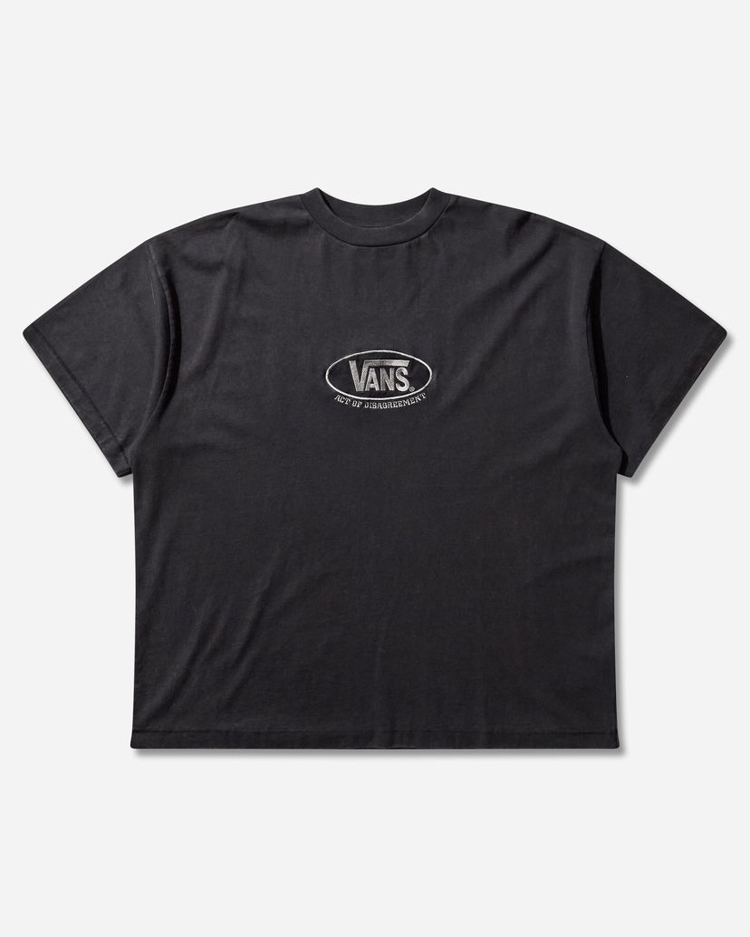 T-shirt Vans Act of Disagreement Oval Logo Washed T-Shirt Svart | VN000TR3EMQ1
