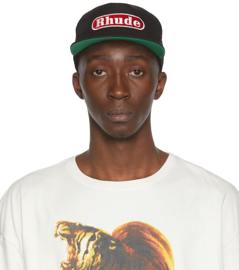Keps Rhude Pit Stop Trucker Cap Svart | RHPF22HA15360372