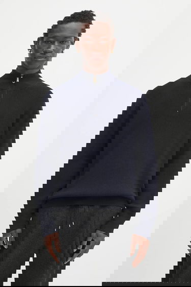 Sweater Paul Smith Paul Smith Half Zip Knit Sweater Mörkblå | M1R.534Z.T02763, 0