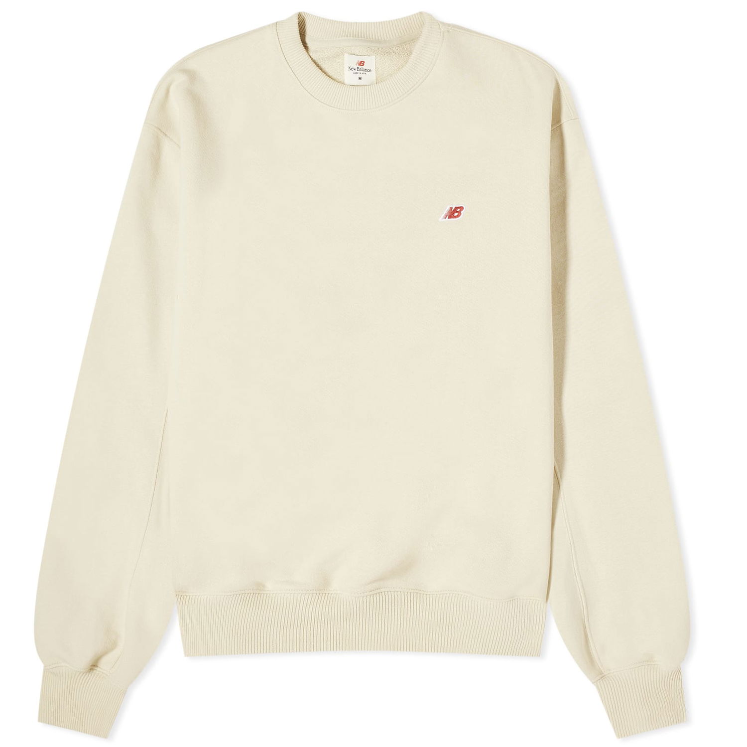 Sweatshirt New Balance MADE in USA Core Crewneck Sweatshirt Beige | MT41544-SD, 0