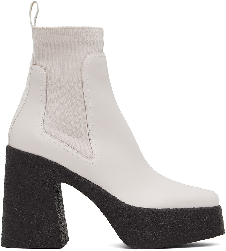Sneakers och skor Stella McCartney Skyla Heeled Sock Boots Vit | 810440E00195, 0
