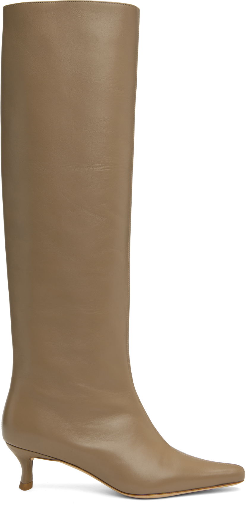 Sneakers och skor BY FAR BY FAR Stevie 42 Kitten Heel Tall Boots Beige | MWFBO066CL013BG017PL