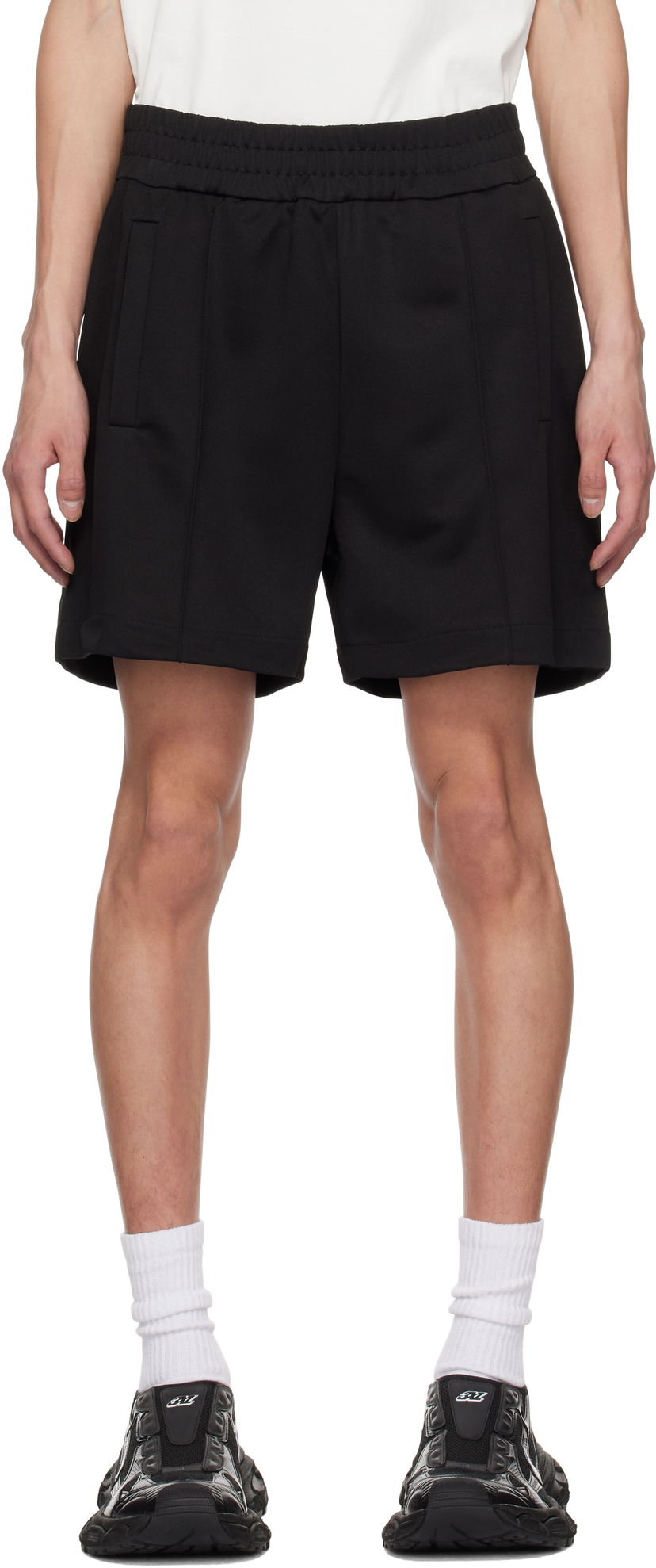 Shorts Palm Angels Palm Angels Track Shorts Svart | PMCL008S25FAB0011003
