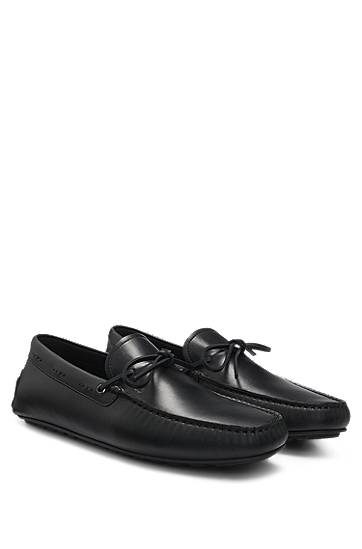 Kläder och accessoarer BOSS Leather Moccasins with Driver Sole Svart | 50541771