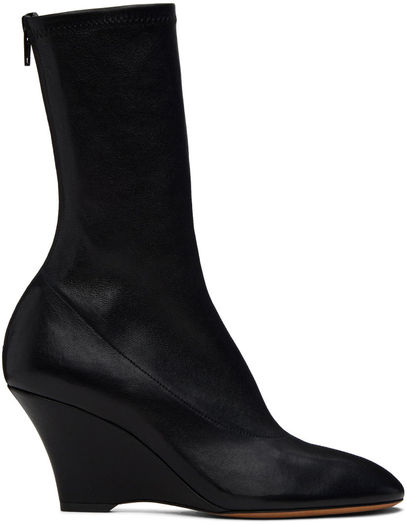 Sneakers och skor Khaite Khaite Apollo Wedge Ankle Boots Svart | F1083-836
